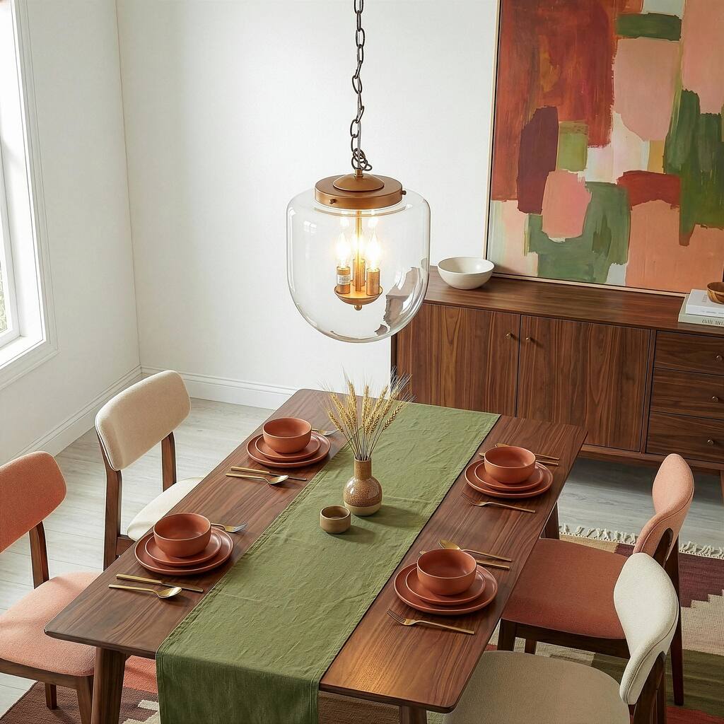 Bonnie Modern Glass Pendant Light with Gold Finish