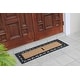 preview thumbnail 90 of 187, Non Slip Coir Low Profile Myla Monogrammed Entry Doormat, 17.7"x47.25"