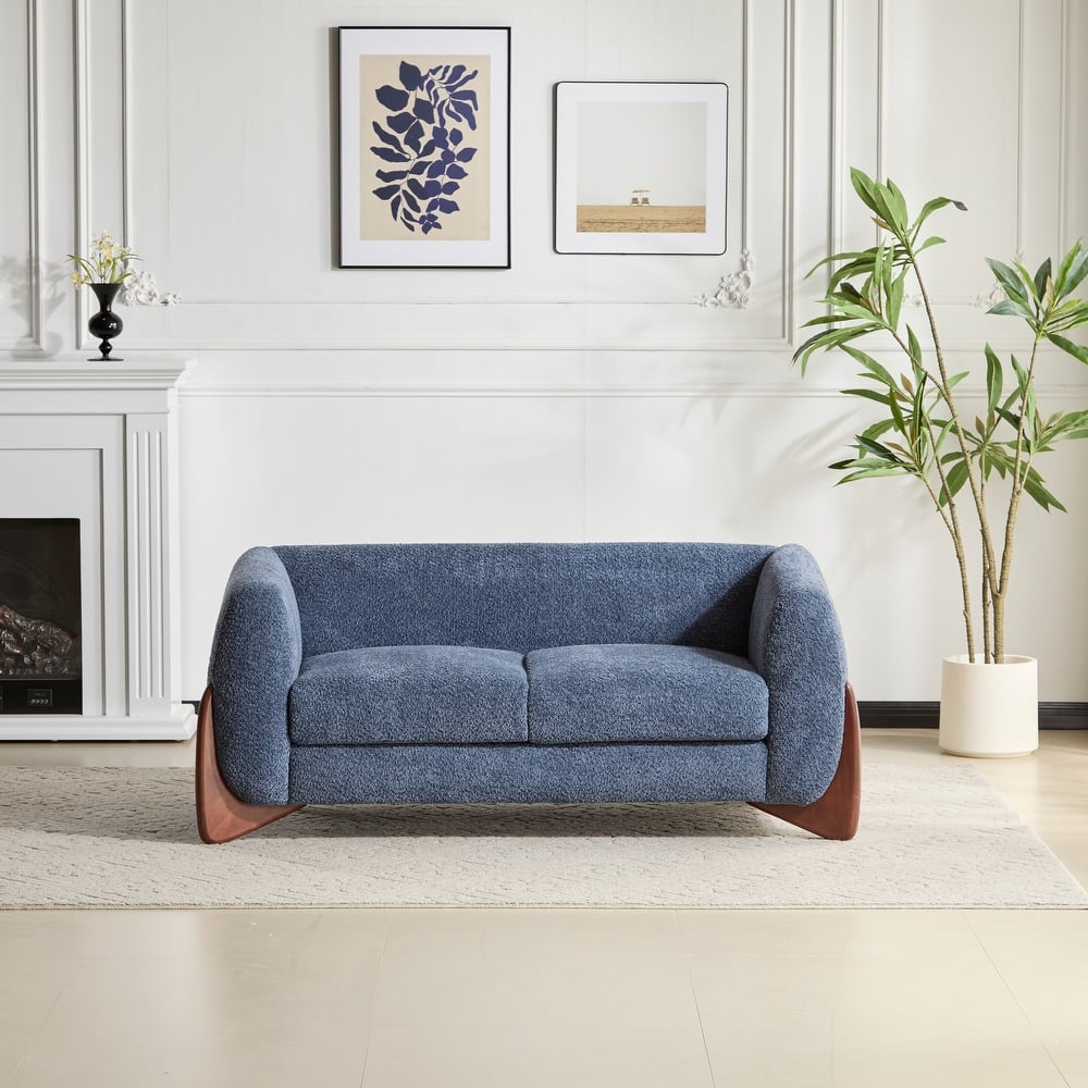 Alma Upholstered Boucle Loveseat by Christopher Knight Home