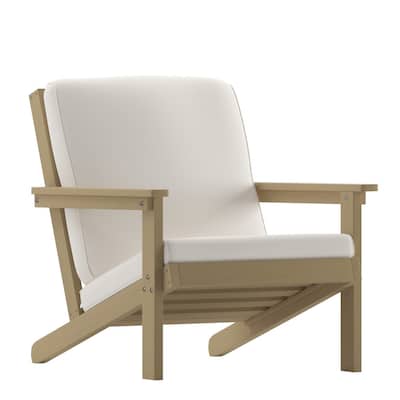 All-Weather Poly Resin Adirondack Style Chair & Cushions