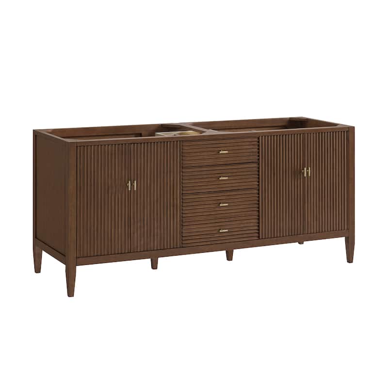 James Martin Vanities Myrrin 72" Vanity, Mid Century Walnut