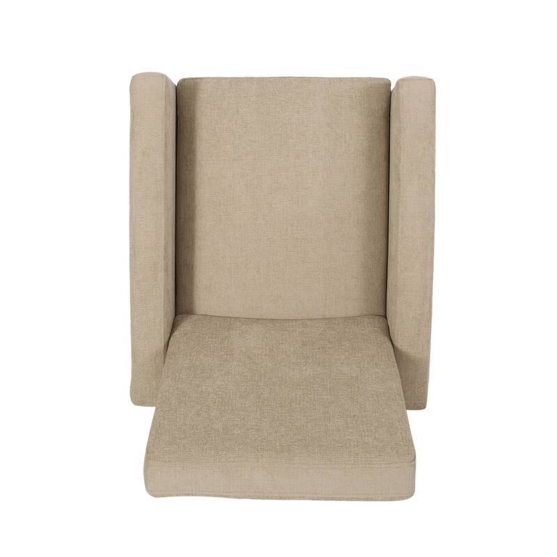 Living Room Lounge Chair, 27'' Wide Upholstered Recliner Sofa Chair with Retractable Footrest Modern Club Chair with Wood Frame