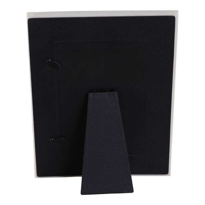 Resin Block Border Decorative Photo Frame - White