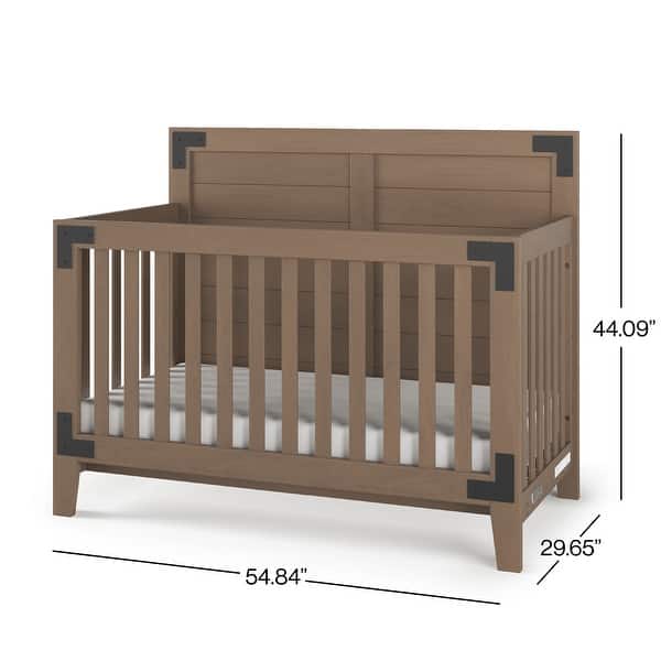 dimension image slide 1 of 2, Child Craft Lucas 4-in-1 Convertible Baby Crib
