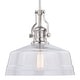 preview thumbnail 4 of 8, Vaxcel Lighting Beloit Single Light 12" Wide Pendant with A Glass
