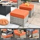 preview thumbnail 14 of 71, OVIOS 10-piece Patio Wicker Swivel Rocking Chair Set With Fire Pit