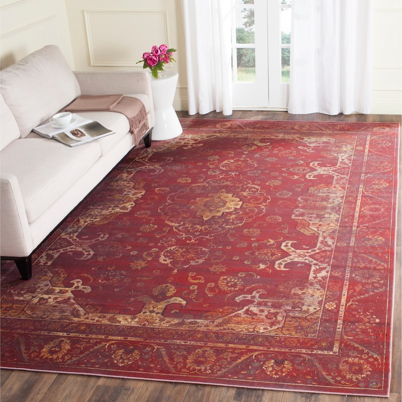 SAFAVIEH Vintage Distressed Boho Argjentina Oriental Rug - 7'6" x 10'6" - Purple/Fuchsia - Rectangle