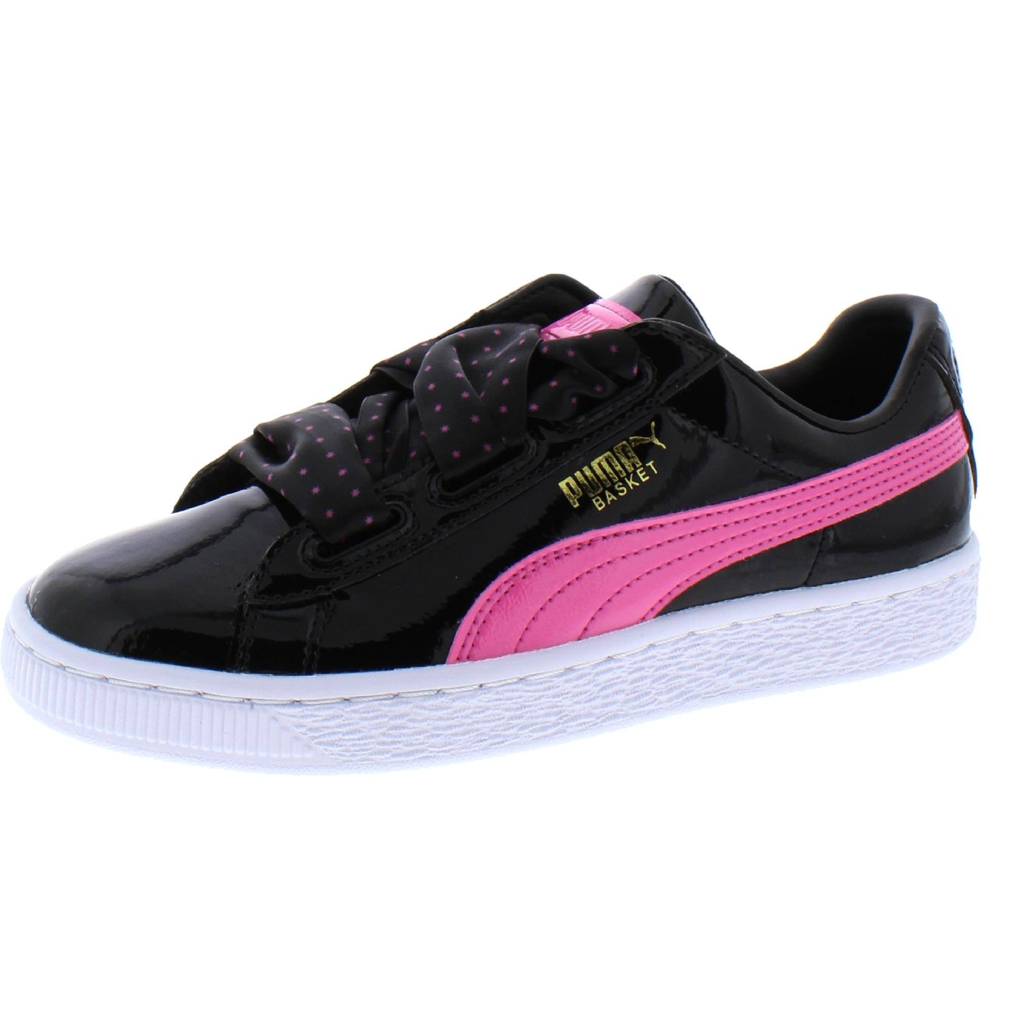 puma basket heart black rose gold