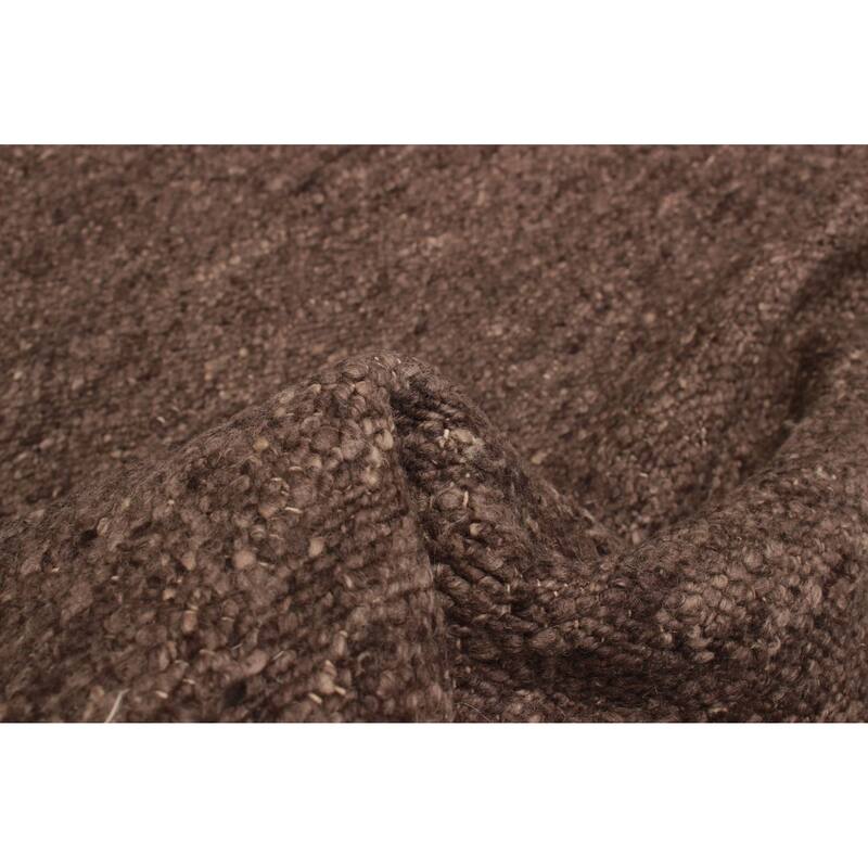 ECARPETGALLERY Braid weave Sienna Charcoal Wool Rug - 4'0 x 6'0