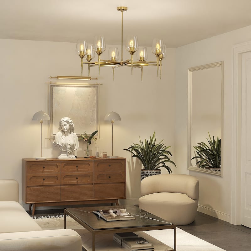 8 - Light Dimmable Classic Traditional Chandelier - N/A