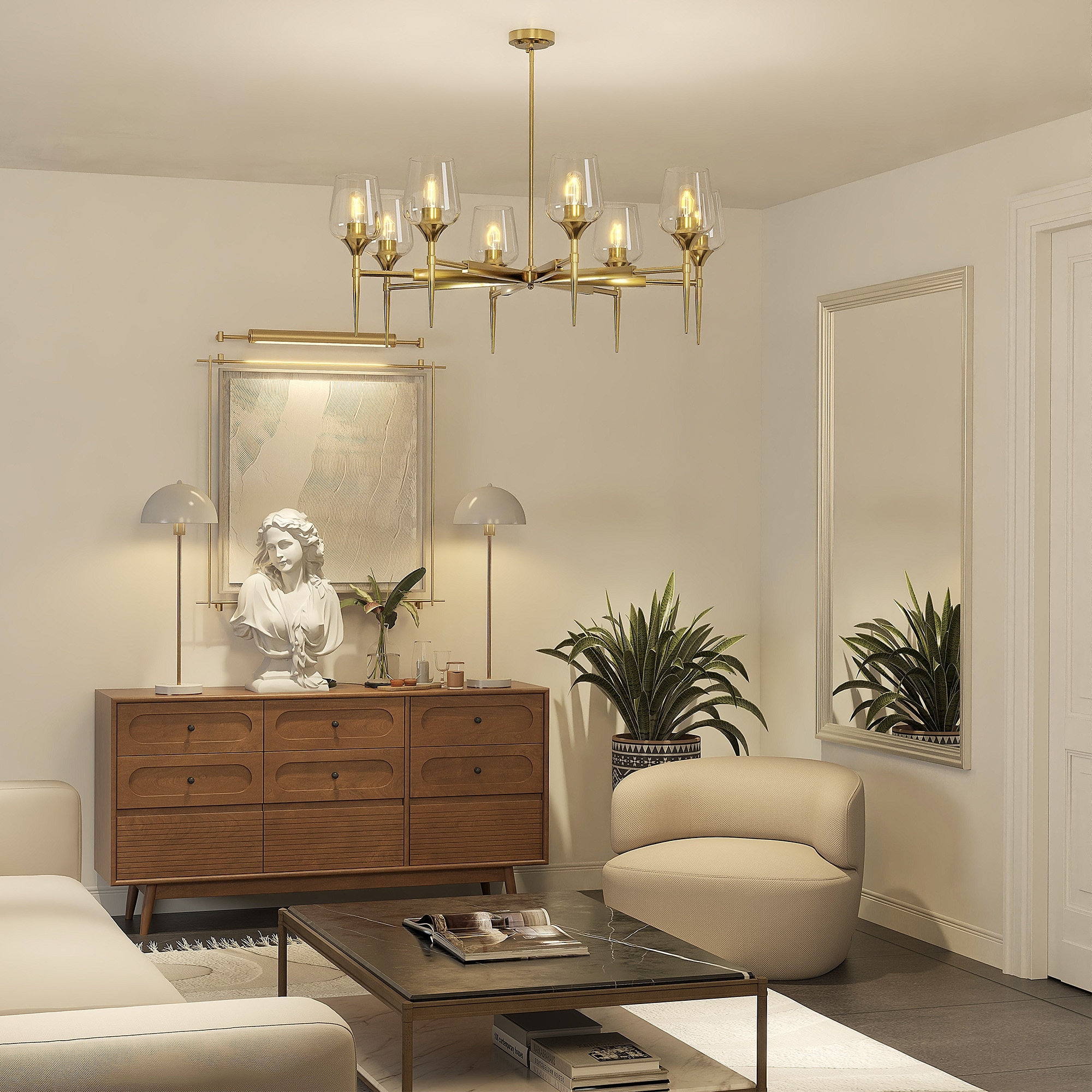8 - Light Dimmable Classic Traditional Chandelier