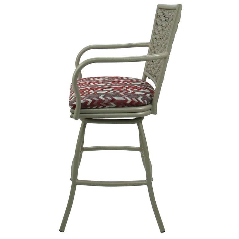 Outdoor/Indoor Metal Pub Set - Erin 30" Swivel Bar Stools - 30" Seat Bar Height