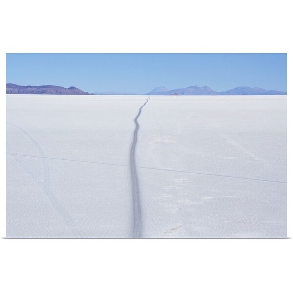 "Road through salt desert" Poster Print