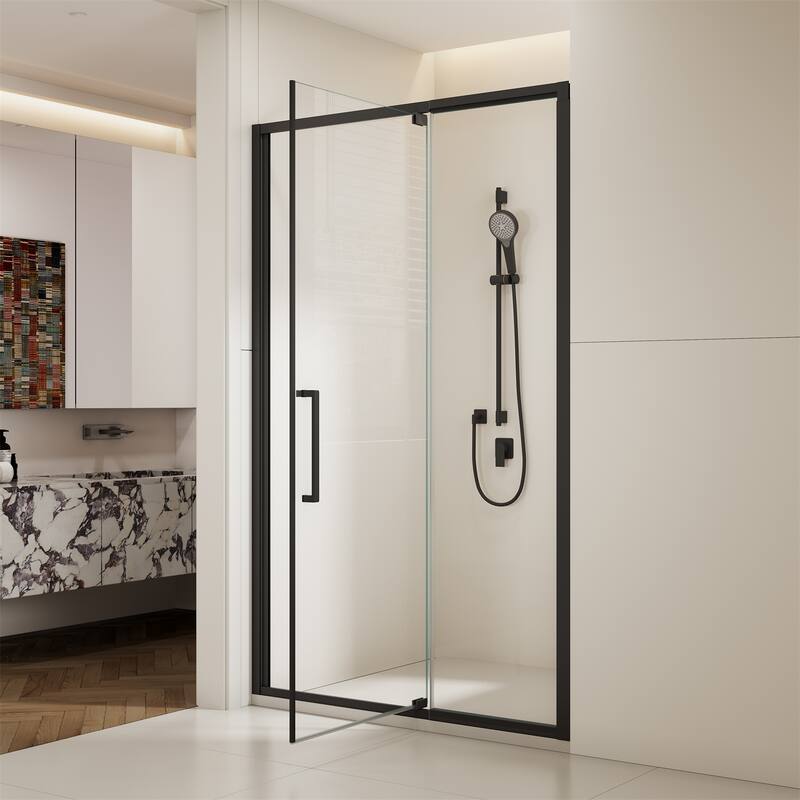 Scalable Adjustable Frame Shower Door with 1/4" Clear SGCC Tempered Glass