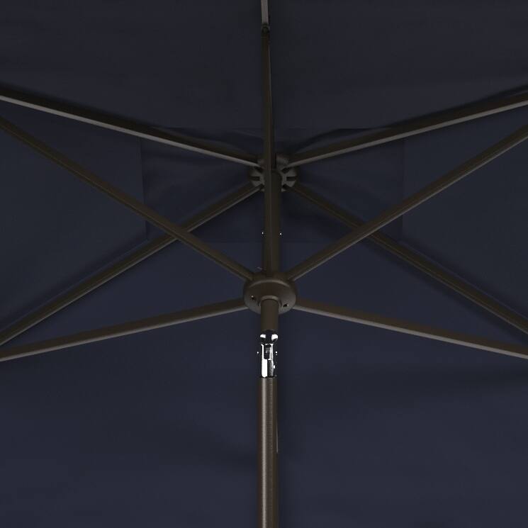 SAFAVIEH Outdoor Arleth 6.5 x 10 Ft Rectangle Crank Umbrella