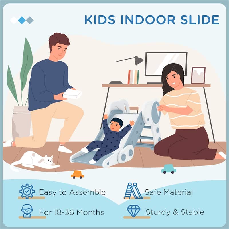 Toddler Slide,Indoor Foldable Kids Slide for Boys Girls1.5-3 Years Old