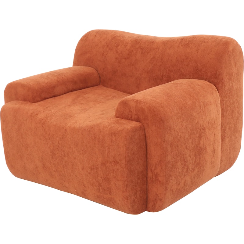 Chenille Accent Chair, Comfy Cloud Sofa Chair, Modern Armchair Boneless Reading Chairs