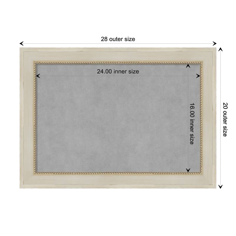 Amanti Art Parthenon Cream Framed Magnetic Board - Board Size 24x16