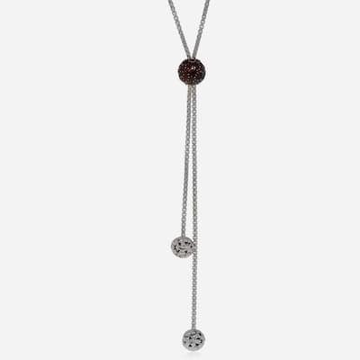 Charles Krypell Roxy Sterling Silver, Red Garnet Lariat Necklace - Silver - 18