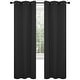 preview thumbnail 61 of 135, Deconovo Grommet Room Darkening Curtains, Set of 4 Panels 42x72 Inch - Black