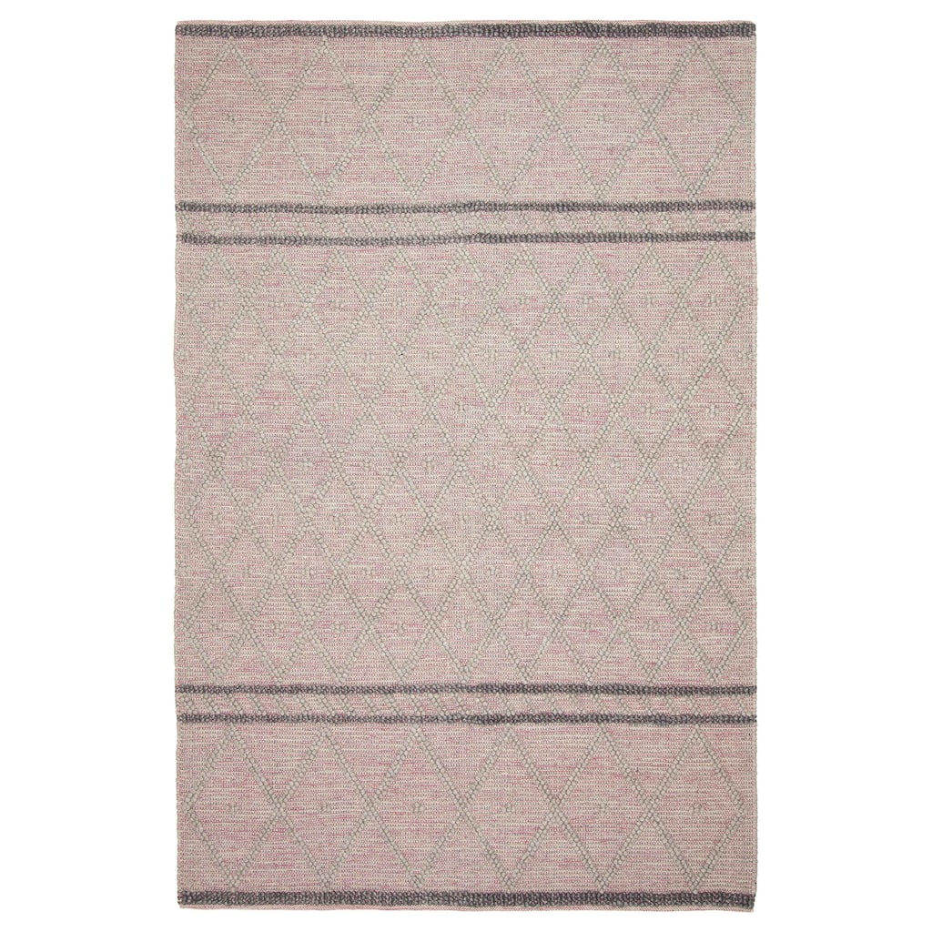 ECARPETGALLERY Braid weave Sienna Grey Wool Rug - 6'1 x 9'1