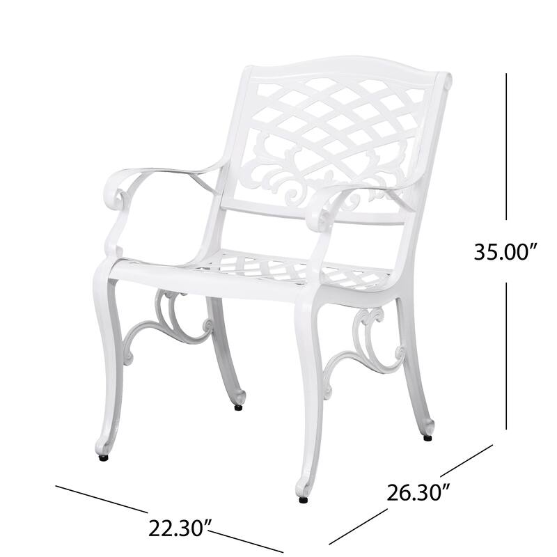 Phoenix Traditional Outdoor Aluminum 7 Piece Dining Set by Christopher Knight Home