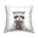 preview thumbnail 1 of 5, Stupell Baby Raccoon Face Wildlife Animal Printed Outdoor Throw Pillow Design by Katherin Pienaar