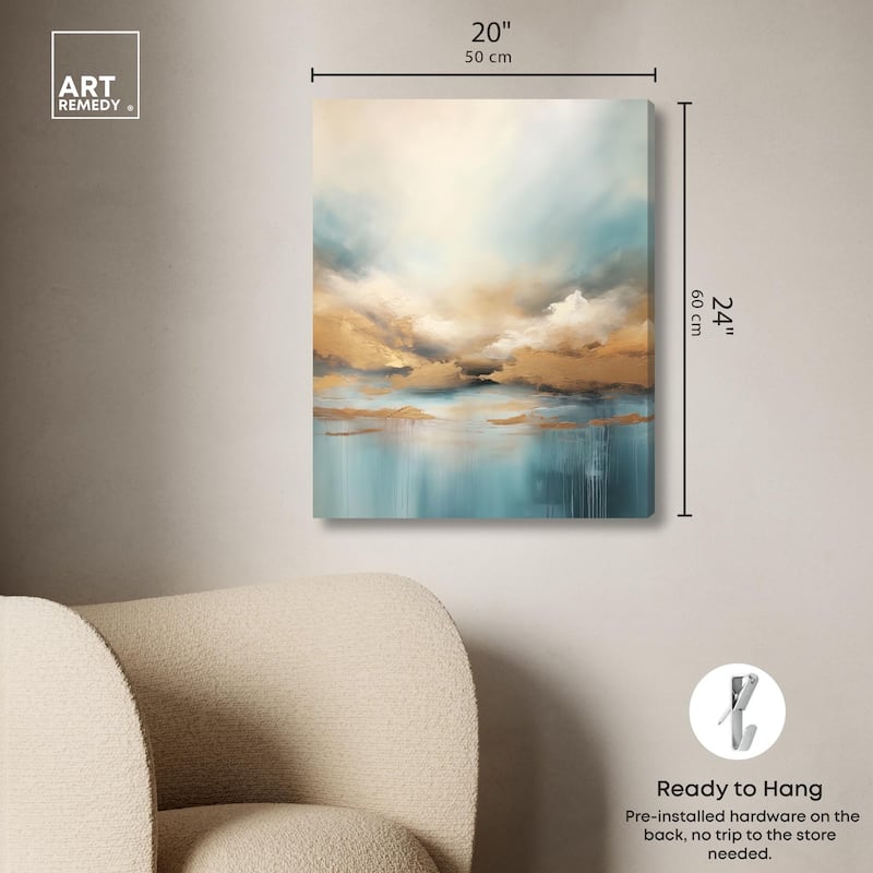 Cloudscape in Gold I Canvas by Art Remedy, Gallery Wrapped