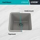 preview thumbnail 9 of 7, 15 Inch Lexicon Platinum Quartz Composite Drop-in Undermount Single Bowl Galaxy Concrete Kitchen Sink LP-1515-C-SO - 15x15