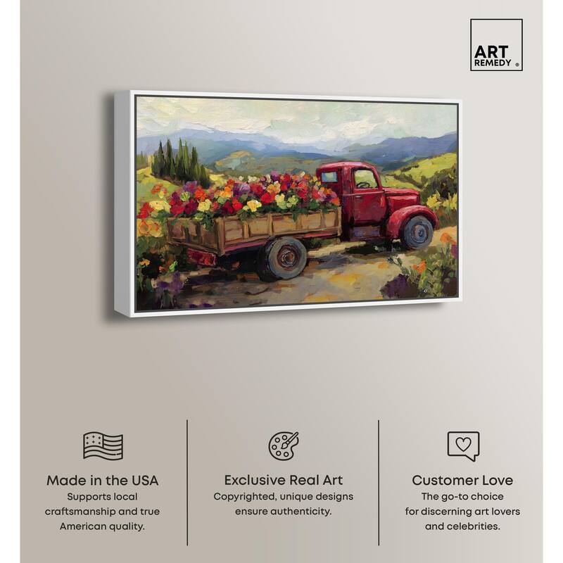 Flowers in Transit I Canvas by Art Remedy
