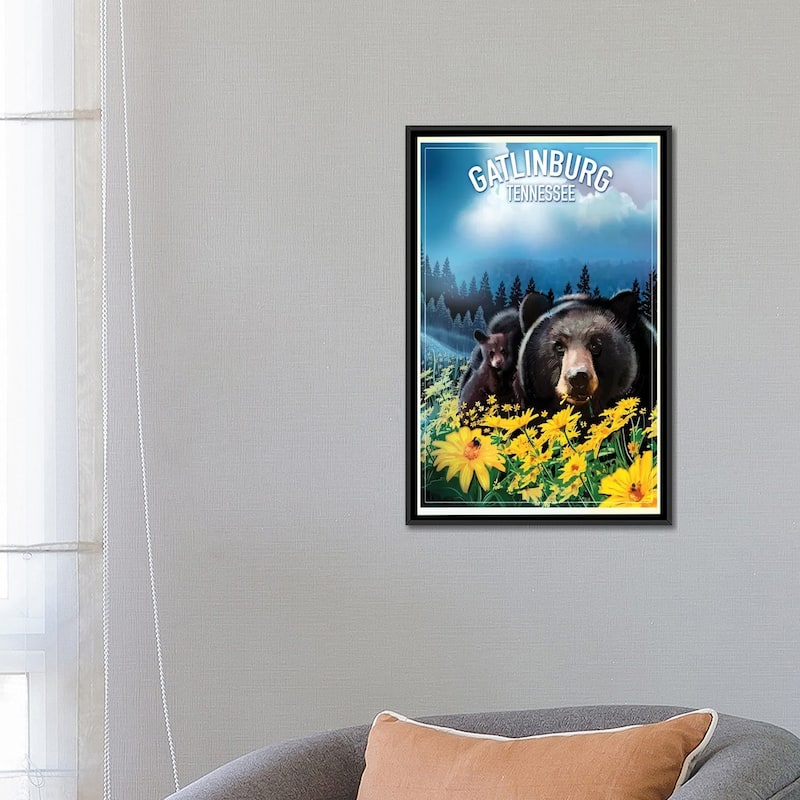 iCanvas "Gatlinburg, Tennessee" by Old Red Truck Framed Canvas Print