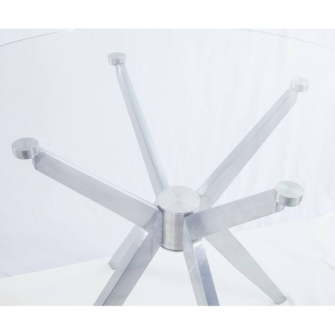 Modrest Dallas Modern Brushed Stainless Steel Dining Table