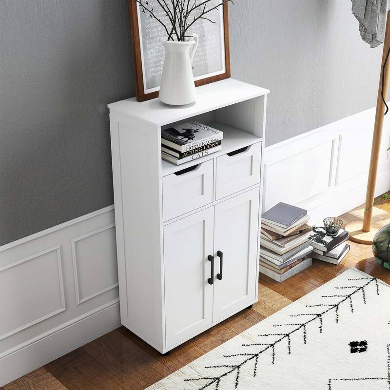 Farmhouse Storage Cabinet with Adjustable Shelves,Suitable for Living, Dining, Office, Bedroom