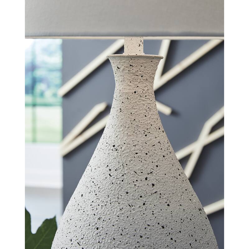 Signature Design by Ashley Wyattford White/Black Table Lamp - 17" W x 17" D x 33" H