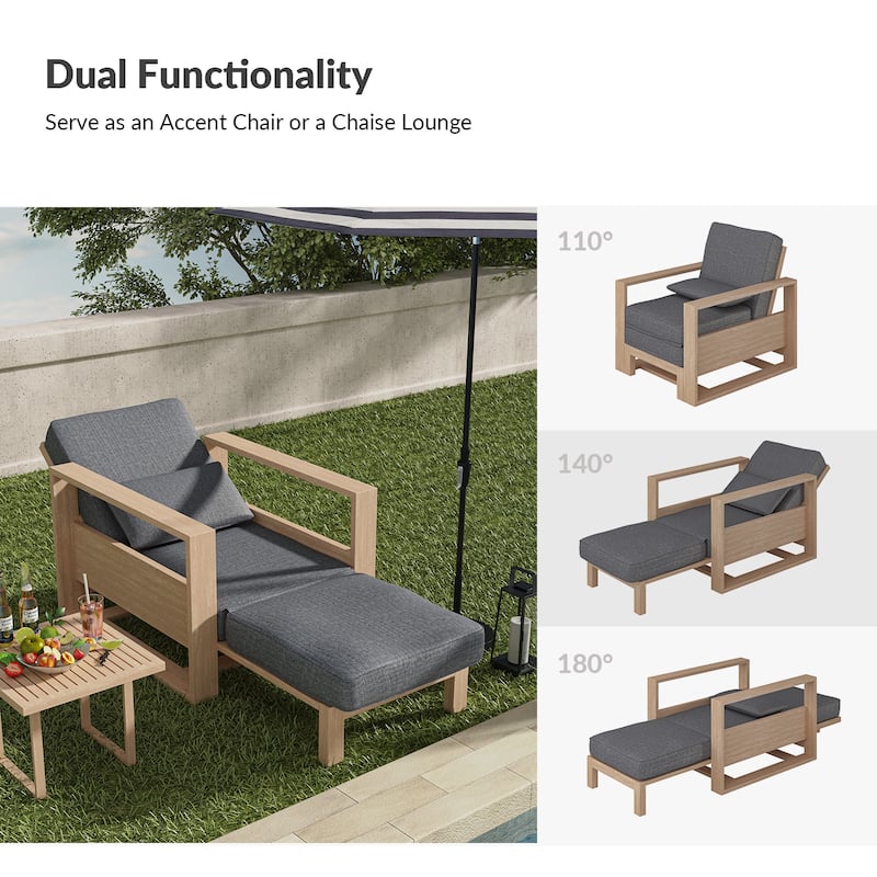 Modern Valentino Outdoor Chaise Lounge set of 2 by HULALA HOME