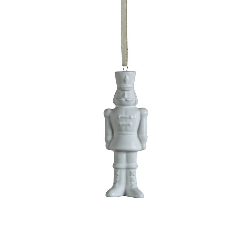 Ceramic Nutcracker Hanging Ornaments, Set of 12