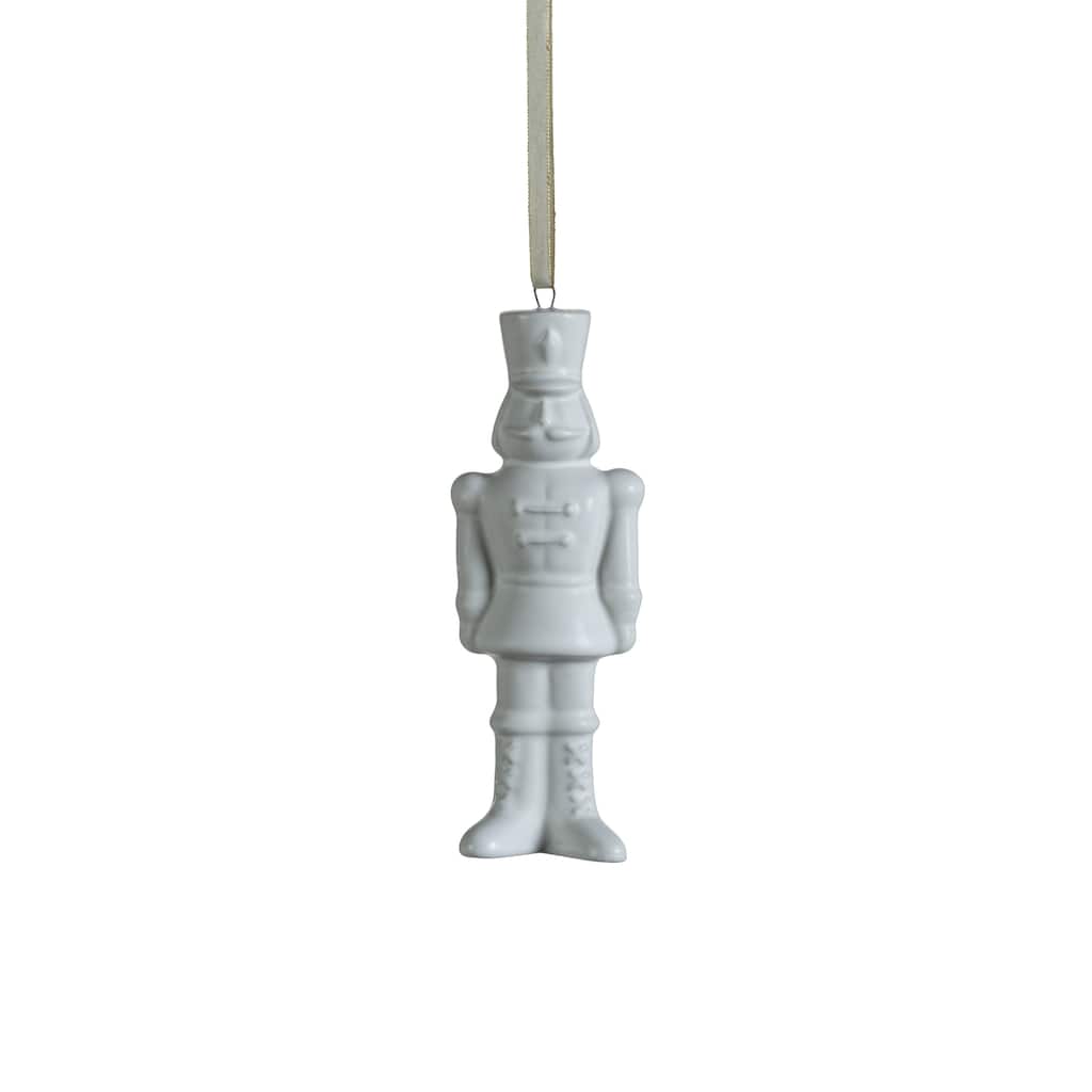 Ceramic Nutcracker Hanging Ornaments, Set of 12