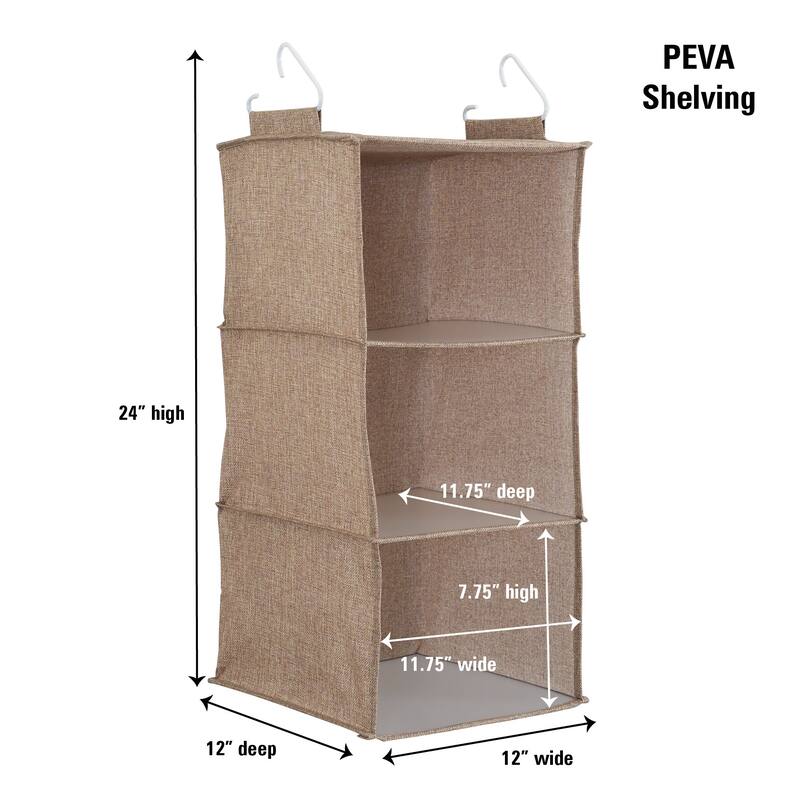 Household Essentials 3 Shelf Hanging Closet Organizer