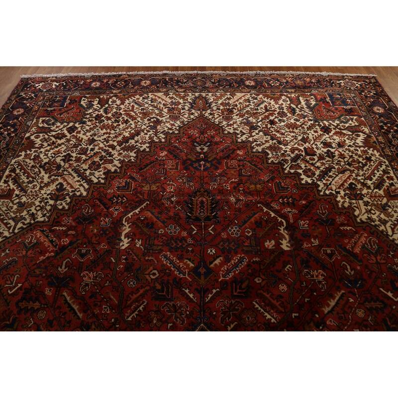 Vegetable Dye Palace Size Heriz Persian Area Rug Handmade Wool Carpet - 10'3" x 18'5"