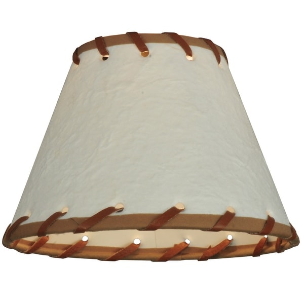 6.25 In. Wide X 4.25 In. High Parchment & Rawhide Shade. Opens flyout.