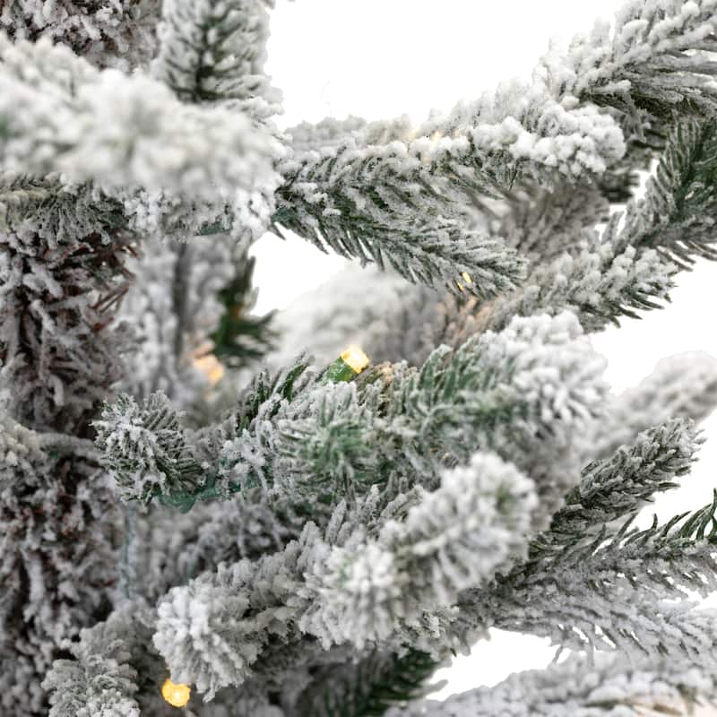 Real Touch™ Pre-Lit B/O Tamarack Pine Artificial Christmas Tree with Burlap - 2' Warm White LED - 2 Foot