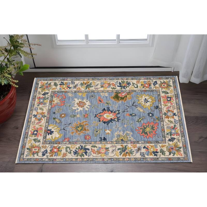 HomeRoots Oriental Traditional Rectangle Area Rug - 36.22 in. x 23.62 in.  x 0.32 in.