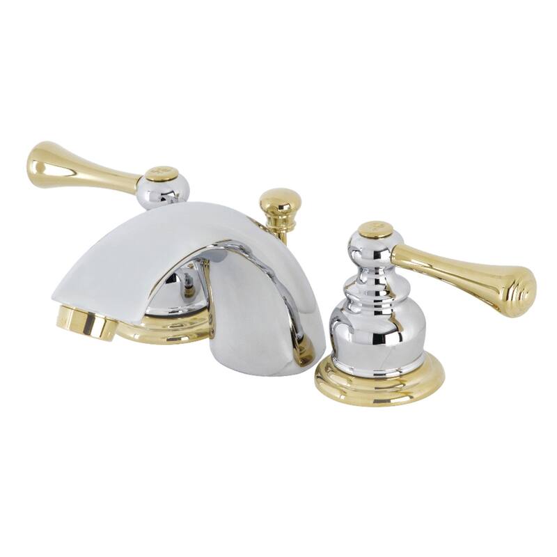 Kingston Brass Vintage Mini-Widespread Bathroom Faucet - Polished Chrome/Polished Brass