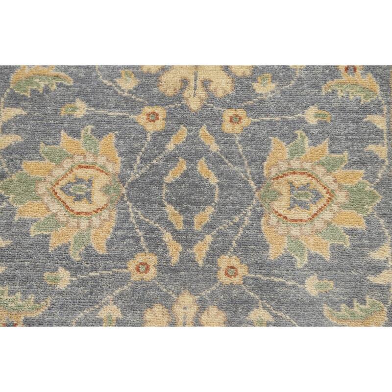 Peshawar Chobi Oriental Vegetable Dye Wool Runner Rug Hand-knotted - 2'10" x 9'9"