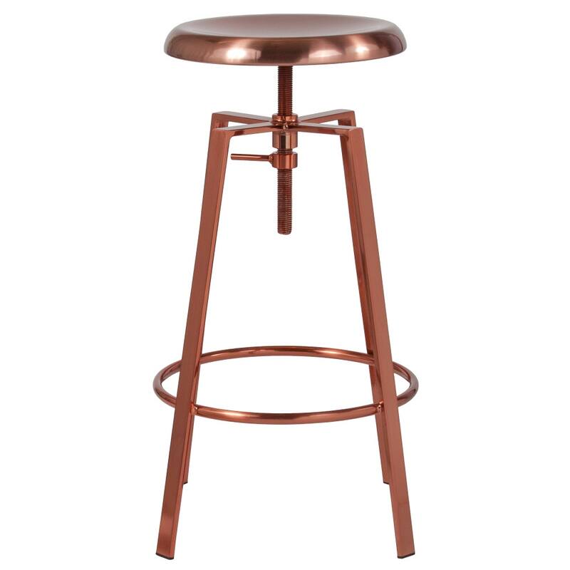 Industrial Style Barstool with Swivel Lift Adjustable Height Seat