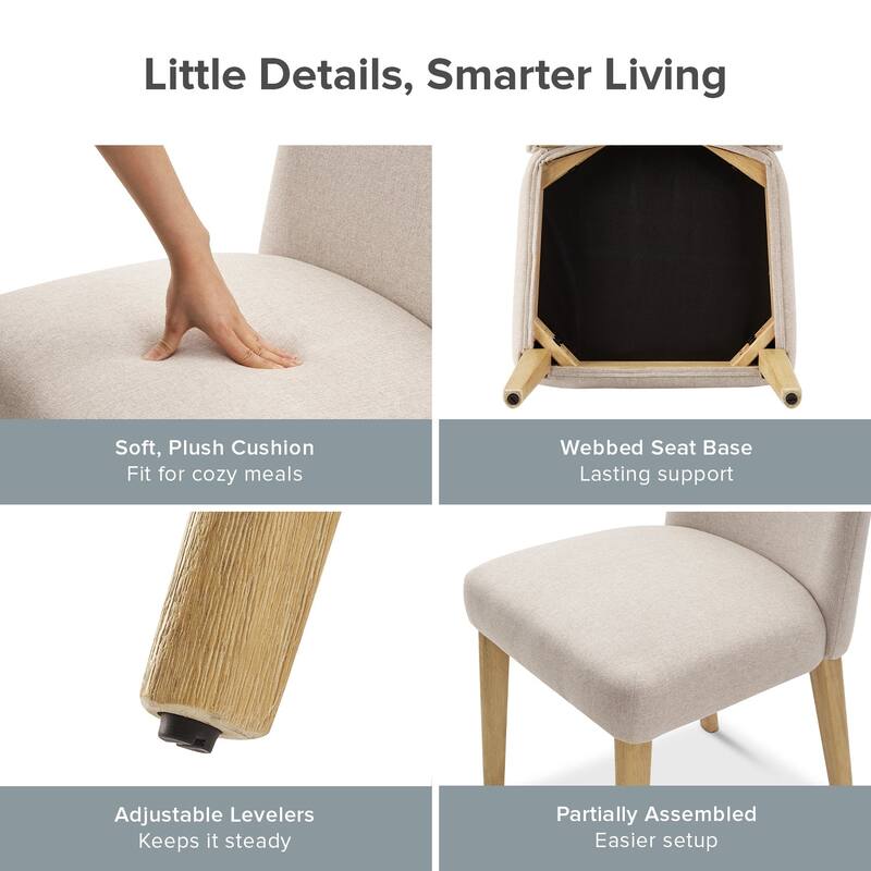 Mopio Logan Upholstered Beige Dining Chair