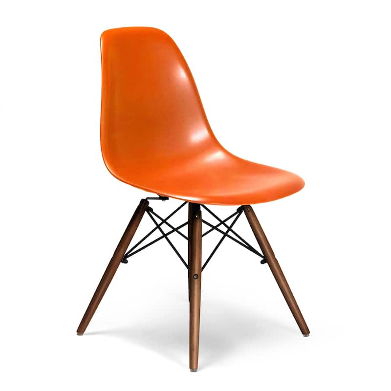 Paris-2 Side Chairs with Walnut Legs (Set of 2)