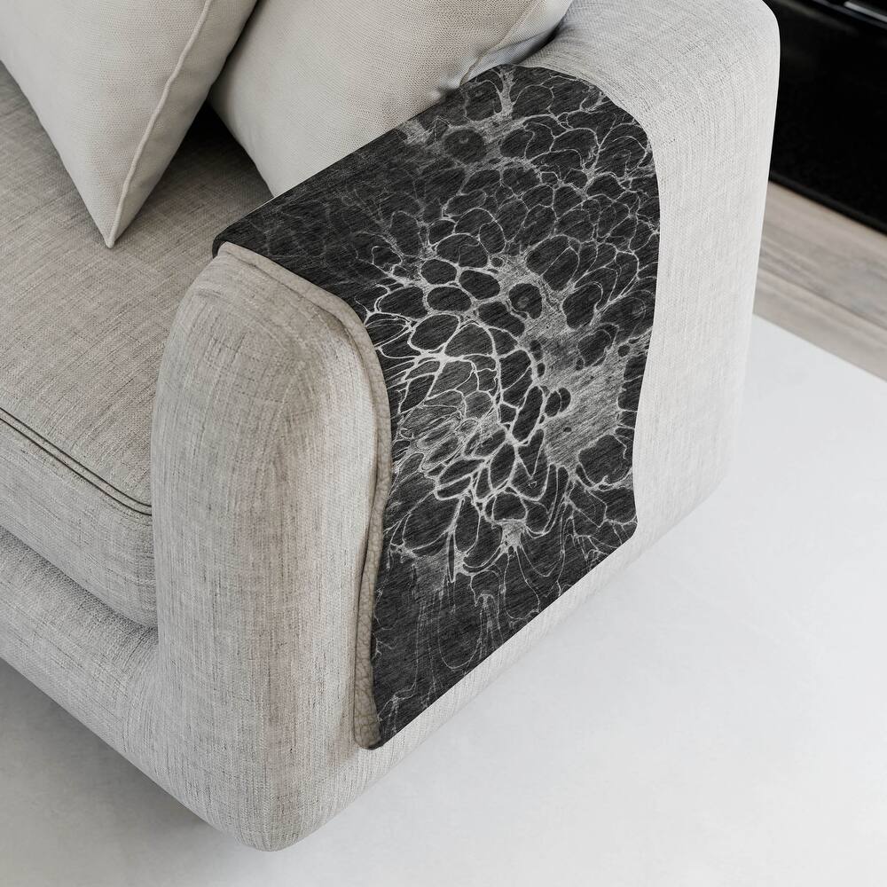 Premium Machine Washable Modern Floral Sherpa Throw Blanket