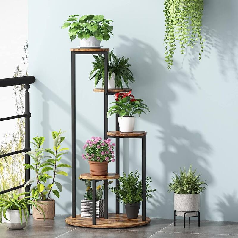 4-Tier Corner Plant Stand Shelf Indoor