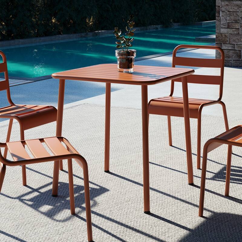 Sera square table outdoor courtyard table villa open air dining table waterproof table retro American modern